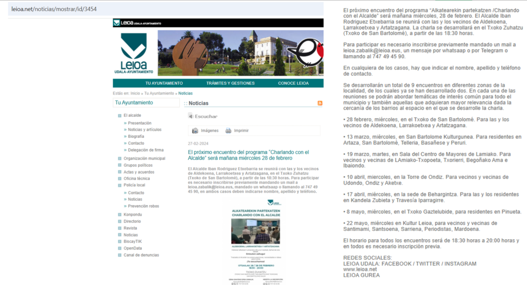 Tercer Encuentro Charla Alcalde Leioa.net 20240227