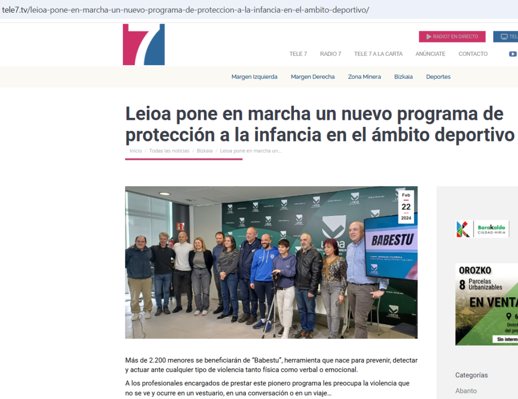 Puesta en Marcha Programa Babestu Tele7 20240222