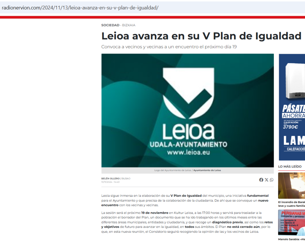 Plan V Igualdad Radio Nervion 20241113